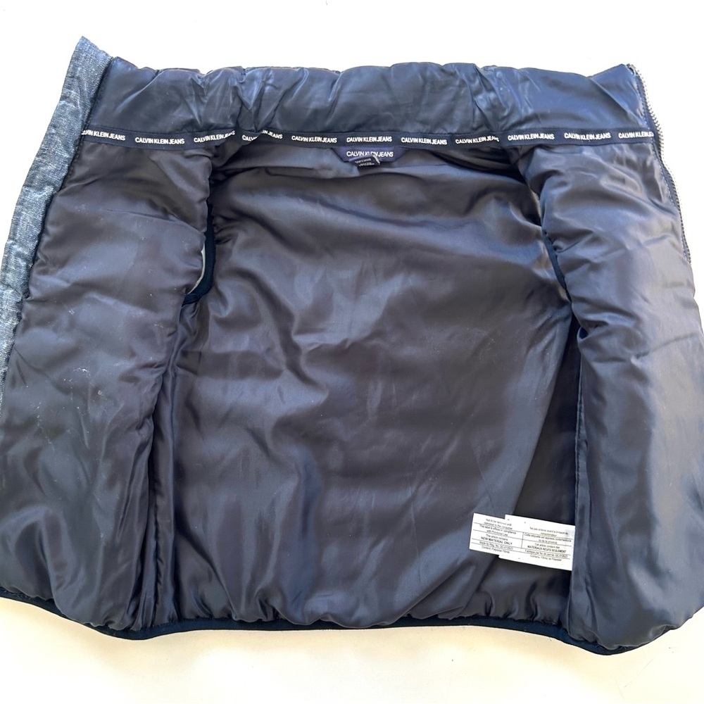Calvin Klein Jeans Toddler Boy Blue Winter Puffer Vest - Picture 3 of 6
